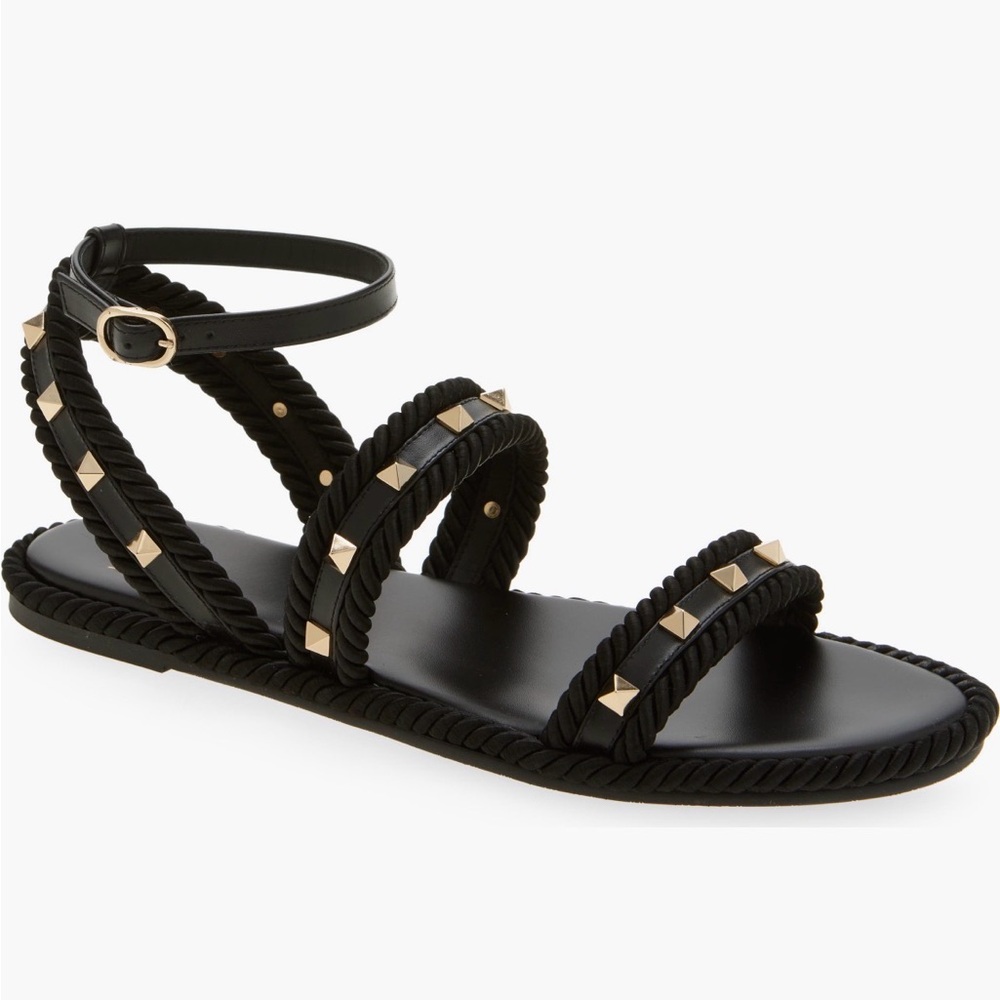 Valentino Garavani Rockstud Ankle Strap Sandal